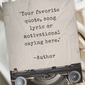 独自のタイプライターの作成カスタム引用文 フリースブランケット