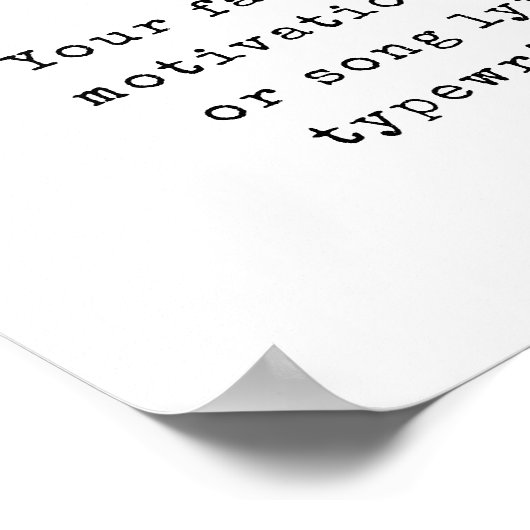 独自のタイプライターの作成引用文 ポスター (角)