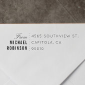 独自のタイポグラフィモダン差出人住所 セルフインキングスタンプ