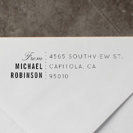 独自のタイポグラフィモダン差出人住所 セルフインキングスタンプ