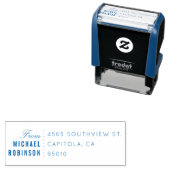 独自のタイポグラフィモダン差出人住所 セルフインキングスタンプ (インサイチュ)