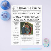 独自のタイムラ結婚イン新聞プログラムの作成 チラシ (シングル)