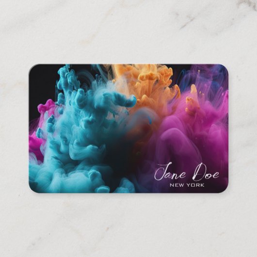 独自のターコイズ雲を作成 名刺 (正面)