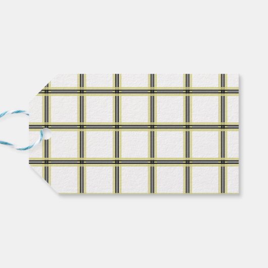 独自のタータンチェック ギフトタグ (裏面横)