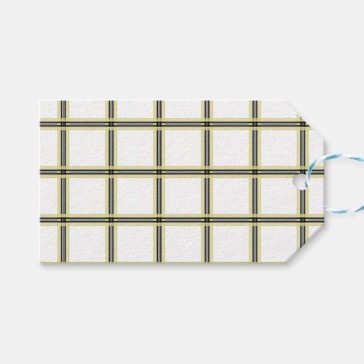 独自のタータンチェック ギフトタグ (正面(横))