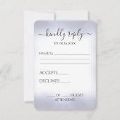 独自のダークインディゴブルーのエッジを作成する 出欠カード (正面)