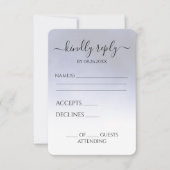 独自のダークインディゴブルークラウドを作成 出欠カード (正面)