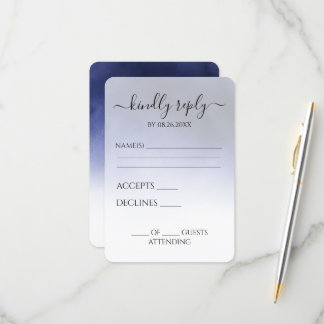 独自のダークインディゴブルークラウドを作成 出欠カード