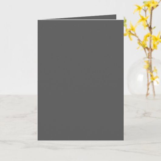 独自のダークグレーのカスタムデザインを作成 カード (黄色い花)