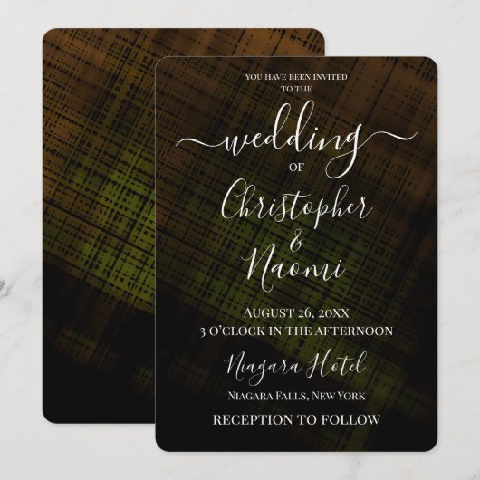 独自のダークハッチングを作成する 招待状 (正面/裏面)