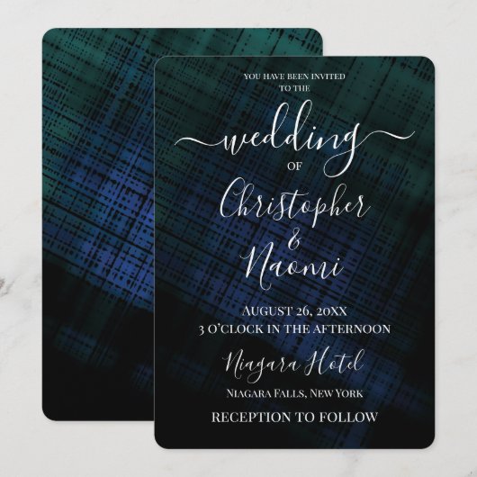 独自のダークハッチングを作成する 招待状 (正面/裏面)