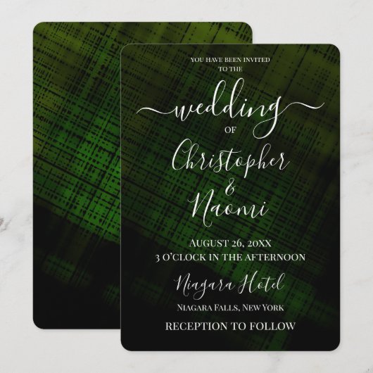 独自のダークハッチングを作成する 招待状 (正面/裏面)