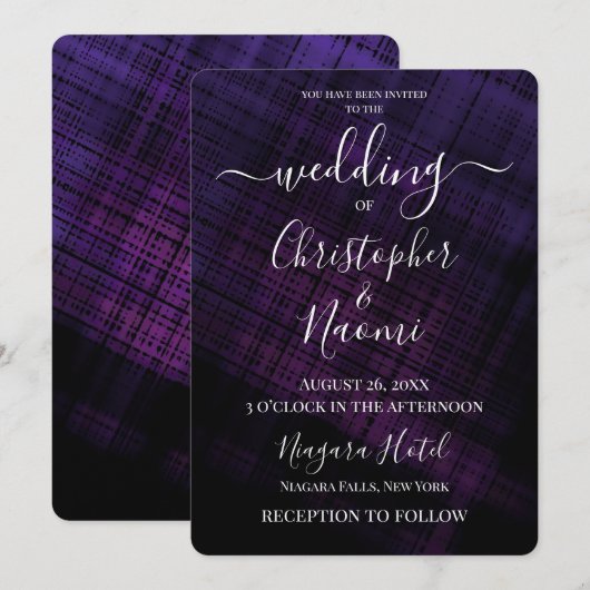 独自のダークハッチングを作成する 招待状 (正面/裏面)