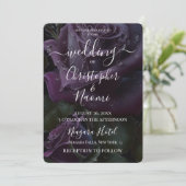 独自のダークパープルバラを作成 招待状 (スタンド正面)