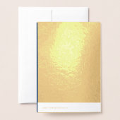 独自のダークブルー空白のを作成 箔カード (裏面封筒付き)