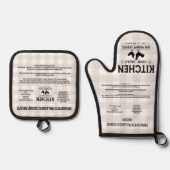 独自のチキンロースターファームハウスレシピの作成 鍋つかみ&鍋敷きセット (正面)