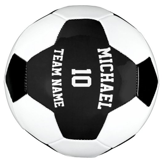 独自のチーム名番号を作成する サッカーボール (回転)