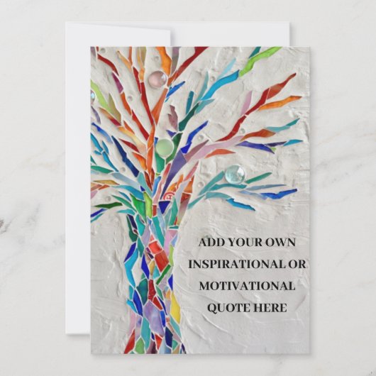 独自のツリー感動的を作やる気を起こさせる成 サンキューカード (正面)