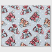 独自のティーカップと弓を作成 ラッピングペーパー (フラット)