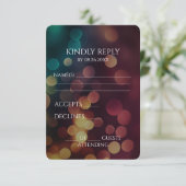 独自のティール（緑がかった色）赤金ゴールド《写真》ぼけ味の作成 出欠カード (スタンド正面)