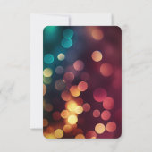 独自のティール（緑がかった色）赤金ゴールド《写真》ぼけ味の作成 出欠カード (裏面)