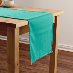 独自のティール（緑がかった色）青の緑の色を作無地の成 ロングテーブルランナー