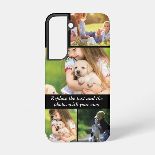 独自のテキストと写真に置き換えてください SAMSUNG GALAXYケース (裏面)
