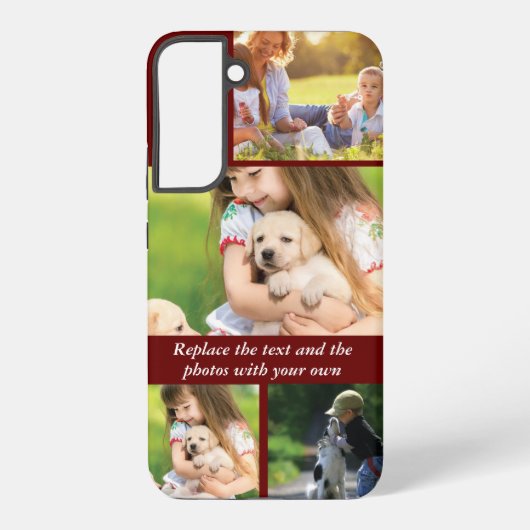 独自のテキストと写真に置き換えてください SAMSUNG GALAXYケース (裏面)