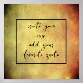 独自のテクスチャを動揺して作成する追加文字 ポスター (正面)