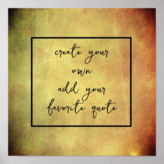 独自のテクスチャを動揺して作成する追加文字 ポスター (正面)