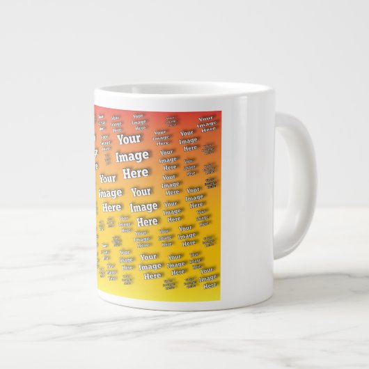 🤍独自のテンプレートのカスタム作成 ジャンボコーヒーマグカップ (正面右)