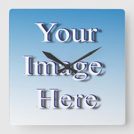 🤍独自のテンプレートのカスタム作成 スクエア壁時計 (正面)