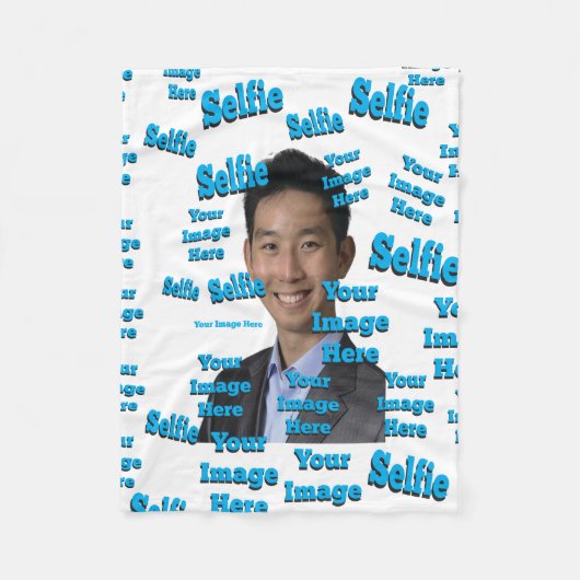 🤍独自のテンプレートのカスタム作成 フリースブランケット (正面)