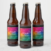 独自のテンプレートを作成する黒 ビールラベル (ボトル)