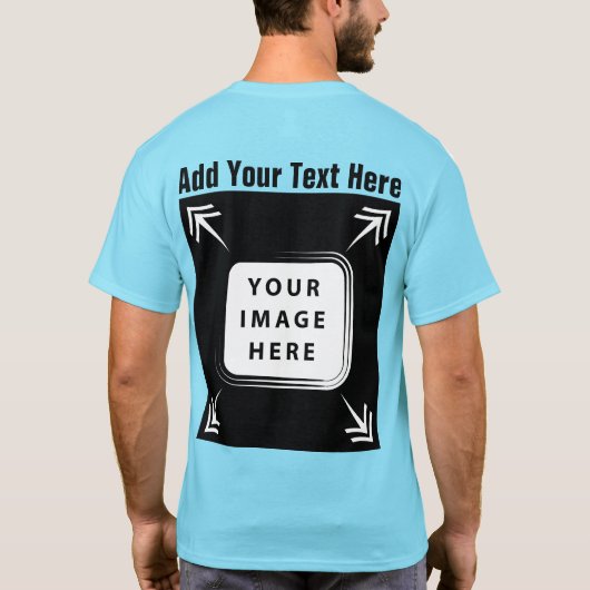 独自のテンプレートカスタムを前面に作成 Tシャツ (裏面)