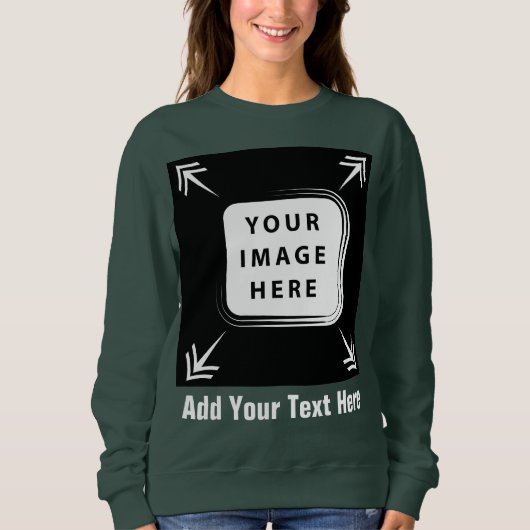 独自のテンプレートカスタムギフトのパーソナライズされた作成 スウェットシャツ (正面)