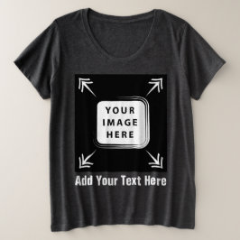 独自のテンプレートカスタムギフトのパーソナライズされた作成 プラスサイズTシャツ