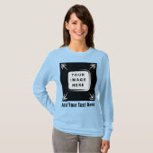 独自のテンプレートカスタムギフトのパーソナライズされた作成 Tシャツ (正面フル)