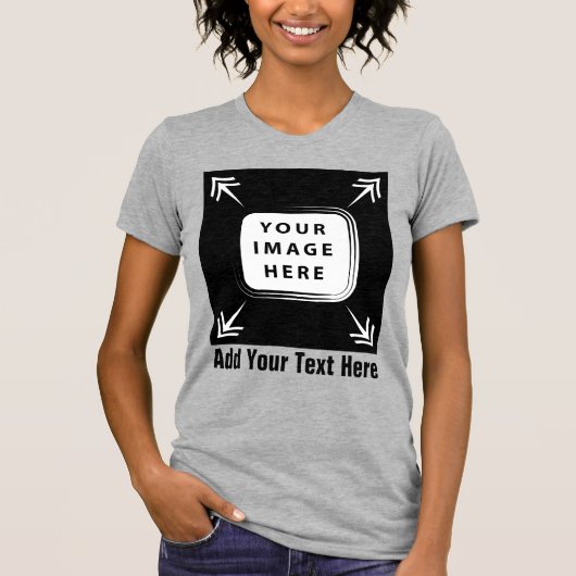 独自のテンプレートカスタムギフトのパーソナライズされた作成 Tシャツ (正面)