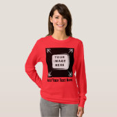 独自のテンプレートカスタムギフトのパーソナライズされた作成 Tシャツ (正面フル)