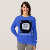 独自のテンプレートカスタムギフトのパーソナライズされた作成 Tシャツ (正面フル)