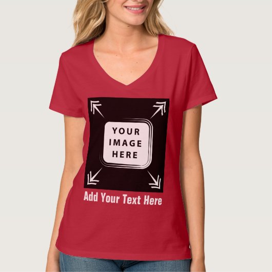 独自のテンプレートカスタムギフトのパーソナライズされた作成 Tシャツ (正面)