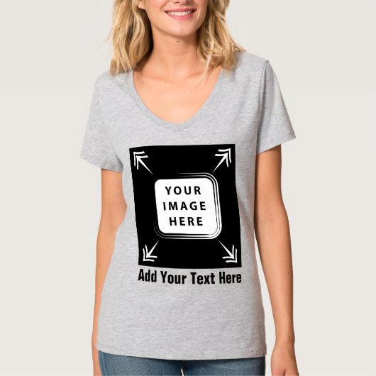 独自のテンプレートカスタムギフトのパーソナライズされた作成 Tシャツ (正面)