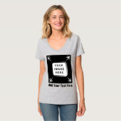 独自のテンプレートカスタムギフトのパーソナライズされた作成 Tシャツ (正面フル)