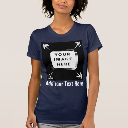 独自のテンプレートカスタムギフトのパーソナライズされた作成 Tシャツ (正面)