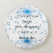 独自のデザインとフォトデコーユニークトの贈り物を作成 ラウンドクッション (裏面)