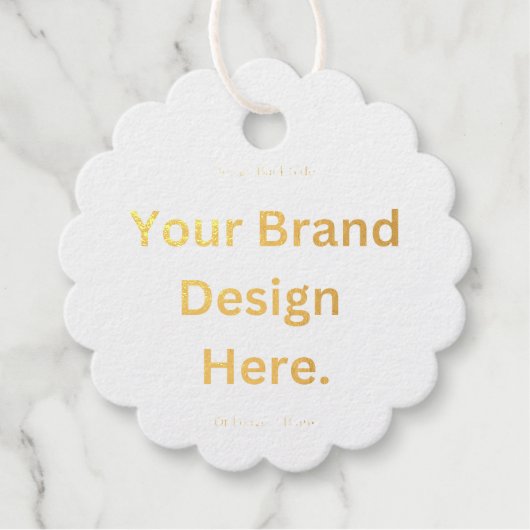 独自のデザインとプリントフォイルメッセージカードの作成 フェイバータグ (正面)