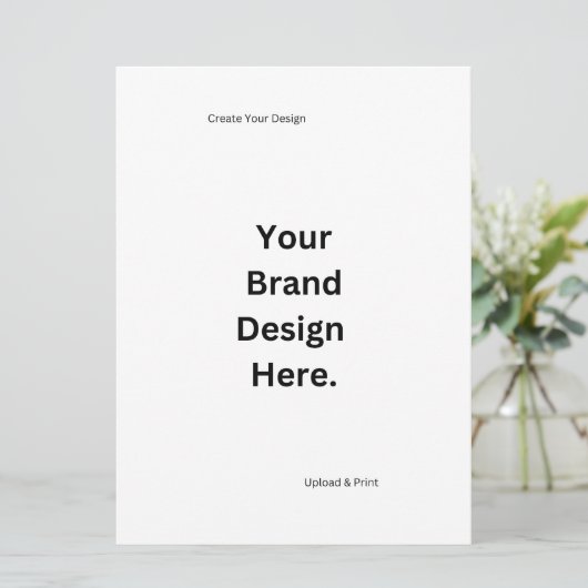 独自のデザインとプリントフラットカードの作成 (スタンド正面)