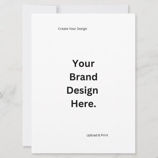 独自のデザインとプリントフラットカードの作成 (正面)