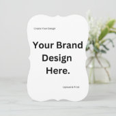 独自のデザインとプリントフラットカードの作成 (スタンド正面)